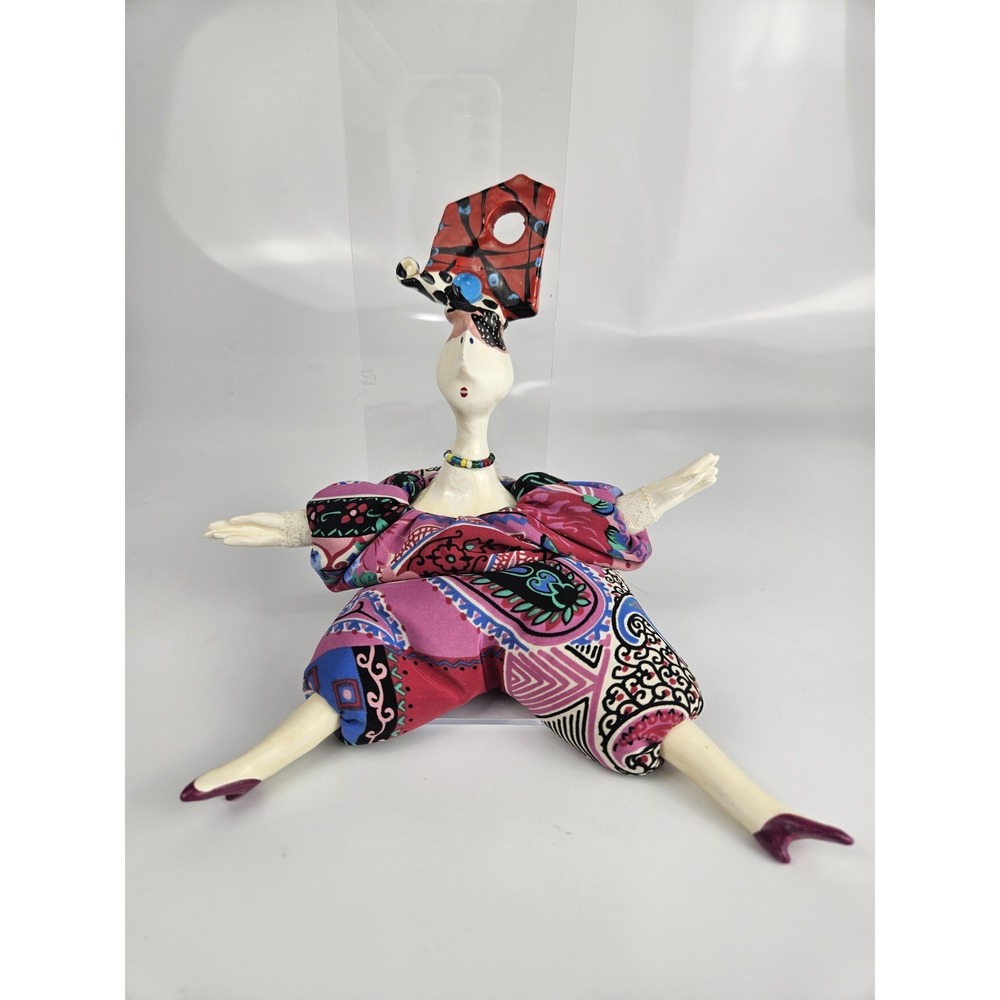 Poupee Millet Cerri Art 11" French Porcelain Doll‎ Abstract Red Hat *See Desc*